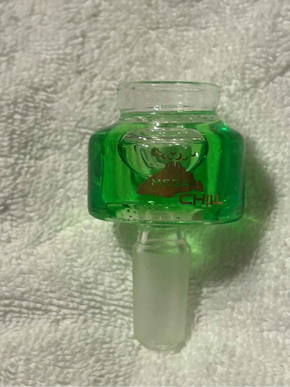 Mega Chill Brand Glycerin filled Green Glass Bowl